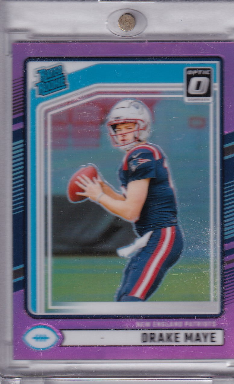 2024 Donruss #379 Drake Maye Optic Rated Rookies Preview Pink