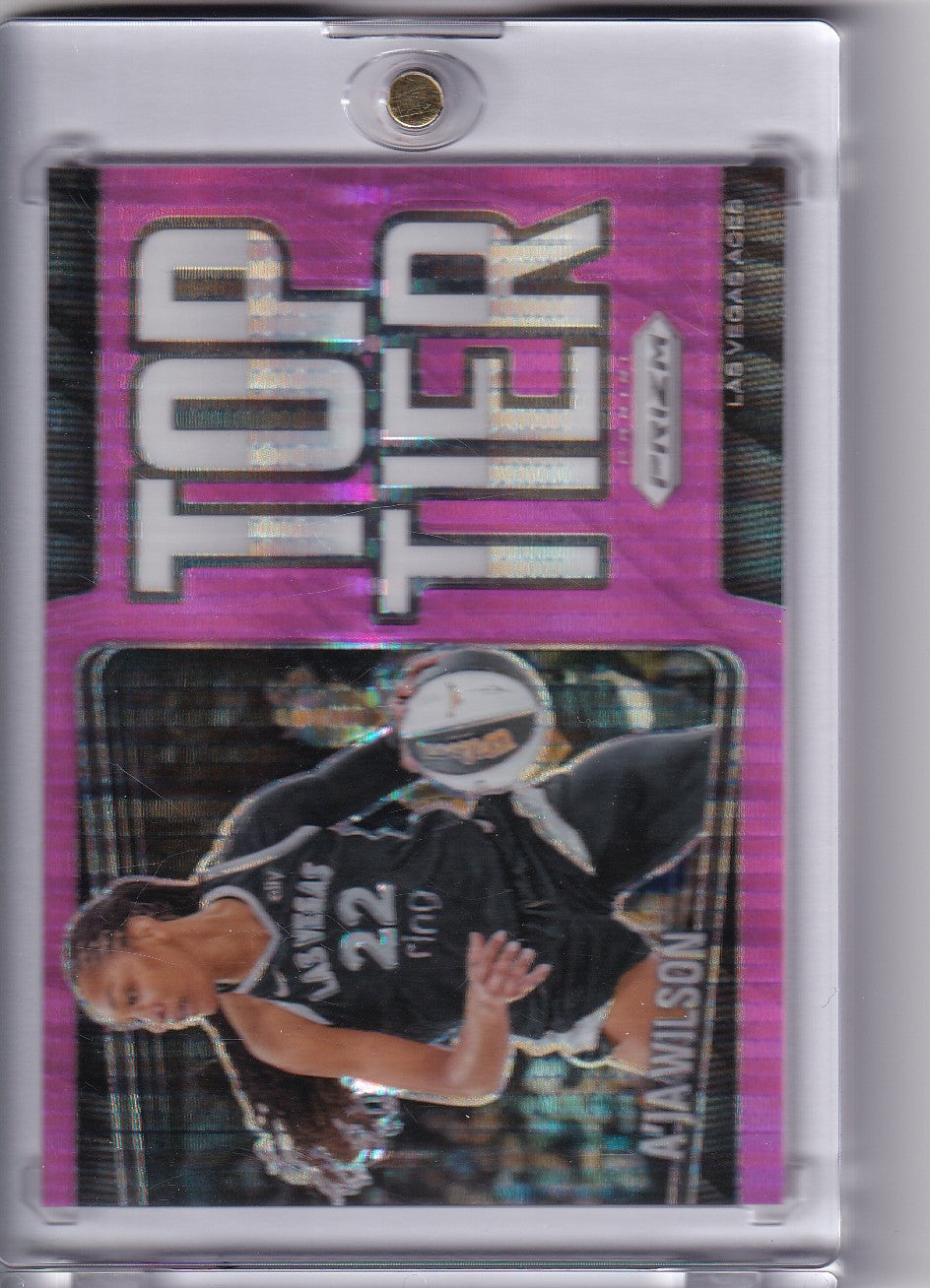 2025 Panini Prizm WNBA #2 A'ja Wilson Top Tier Pink Pulsar