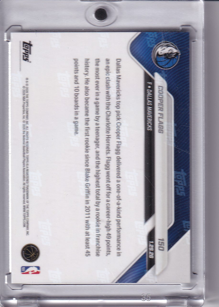 2025-26 Topps Now #150 Cooper Flagg Career High 49 pts