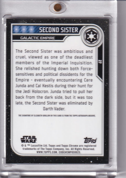 2023 Topps Chrome Star Wars #27 Elizabeth Grullon Character Autographs