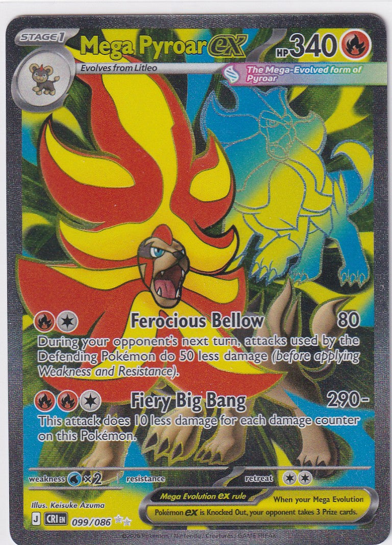 Chaos Rising #099/086 Mega Pyroar ex Ultra Rare