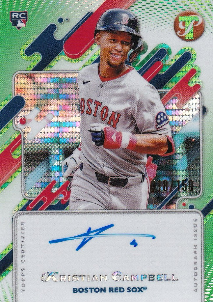 2025 Topps Pristine - Pristine Autographs Green Pulsar #PA-KC Kristian Campbell