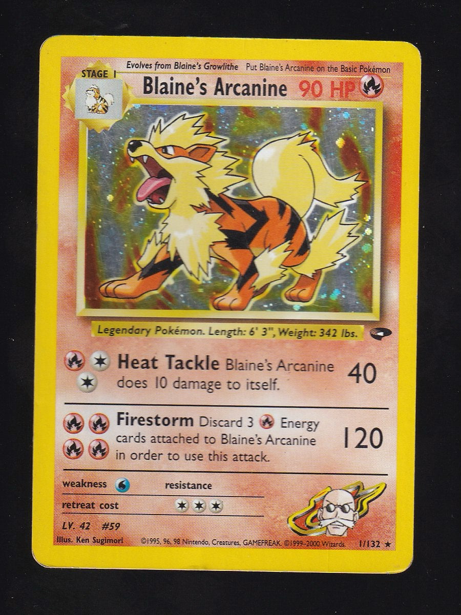 Gym Challenge #001/132 Blaine's Arcanine (Heavily Played)