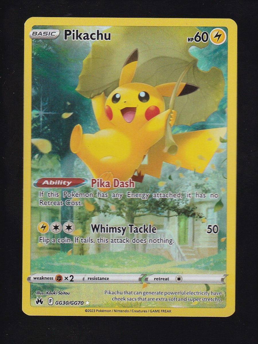 SWSH: Crown Zenith: Galarian Gallery #GG30/GG70 Pikachu Holo Rare