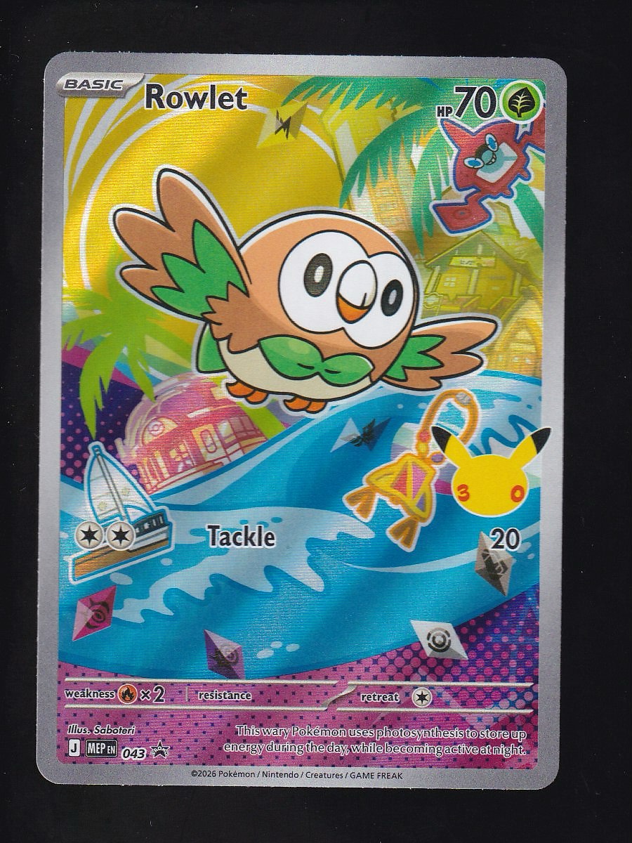 ME: Mega Evolution Promo #043 Rowlet Black Star Promo