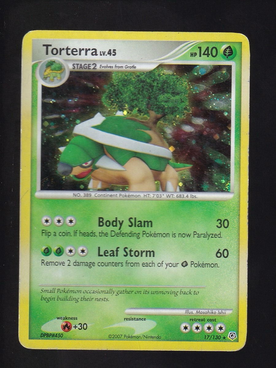 Diamond and Pearl #17/130 Torterra (Heavily Played)