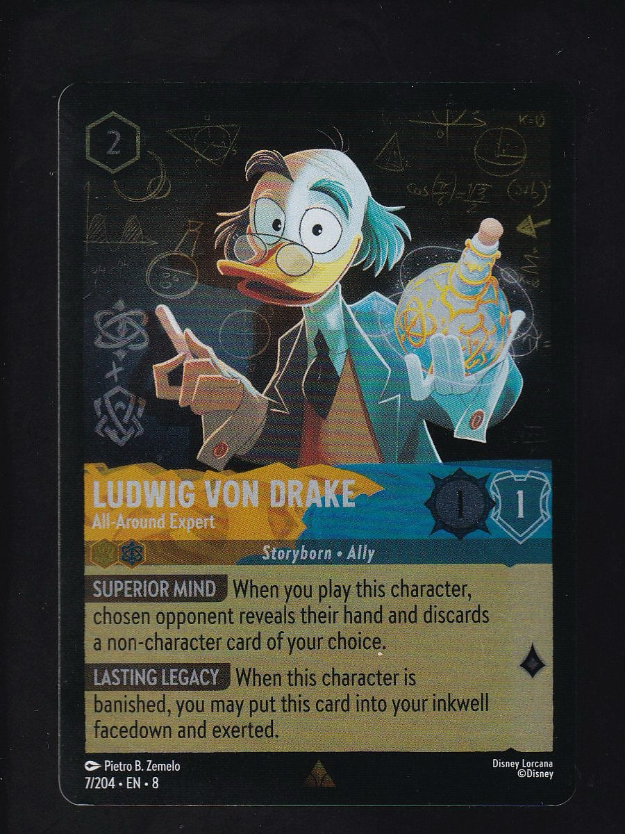 Reign of Jafar #7/204 Ludwig Von Drake -All-Around Expert Cold Foil