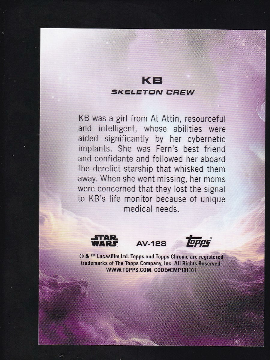 2025 Topps Chrome Star Wars #AV-128 KB Rainbow Refractor /99