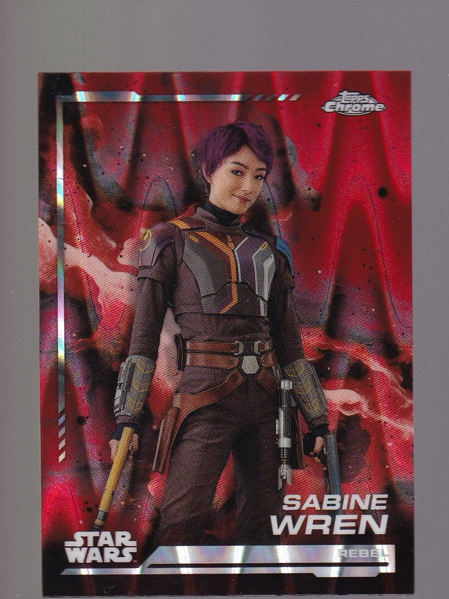 2024 Topps Chrome Star Wars #3 Sabine Wren Red Blaster Raywave Refractor