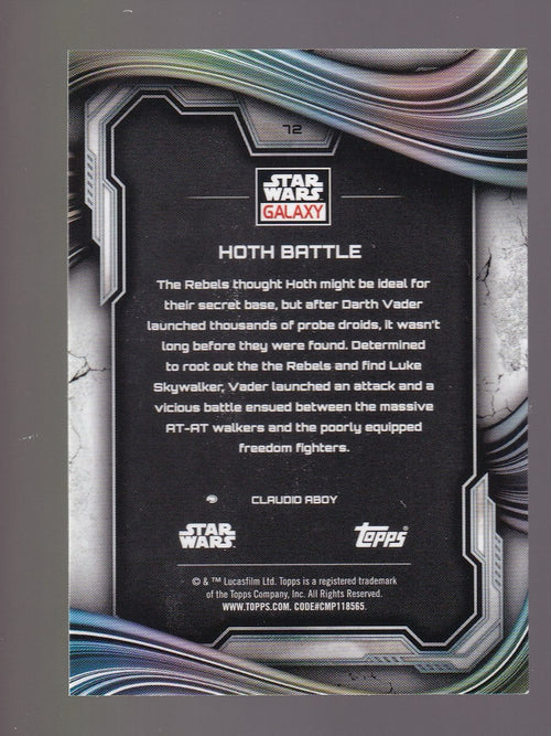 2025 Topps Chrome Star Wars Galaxy #72 Hoth Battle Mini Diamond