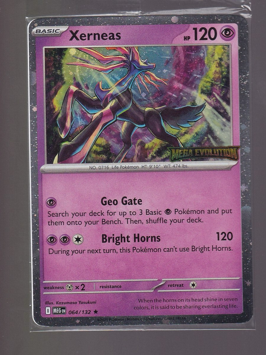 Best Buy Exclusive #064/132 Xerneas (Mega Evolution Stamped) Sealed Promo