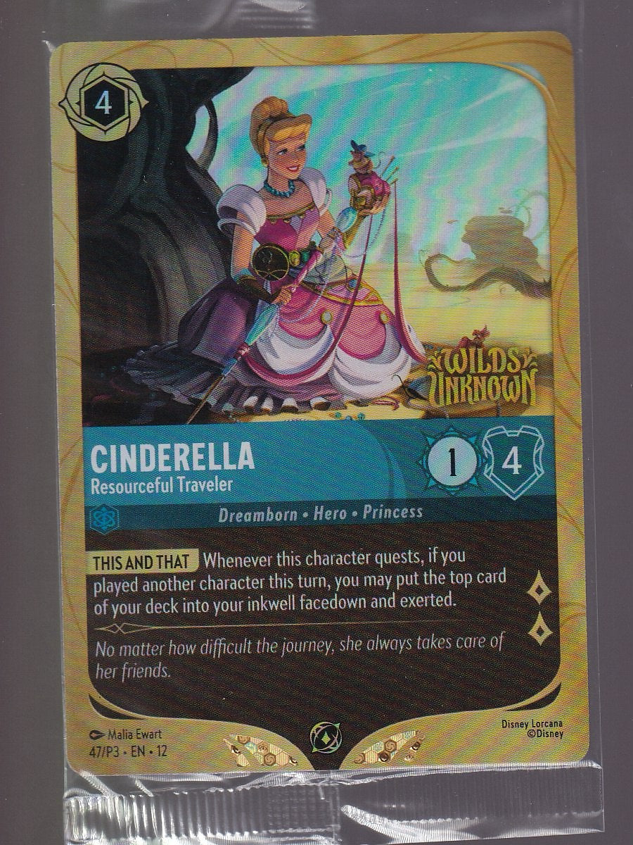 Disney Lorcana Promo Cards #47 Cinderella Sealed Promo