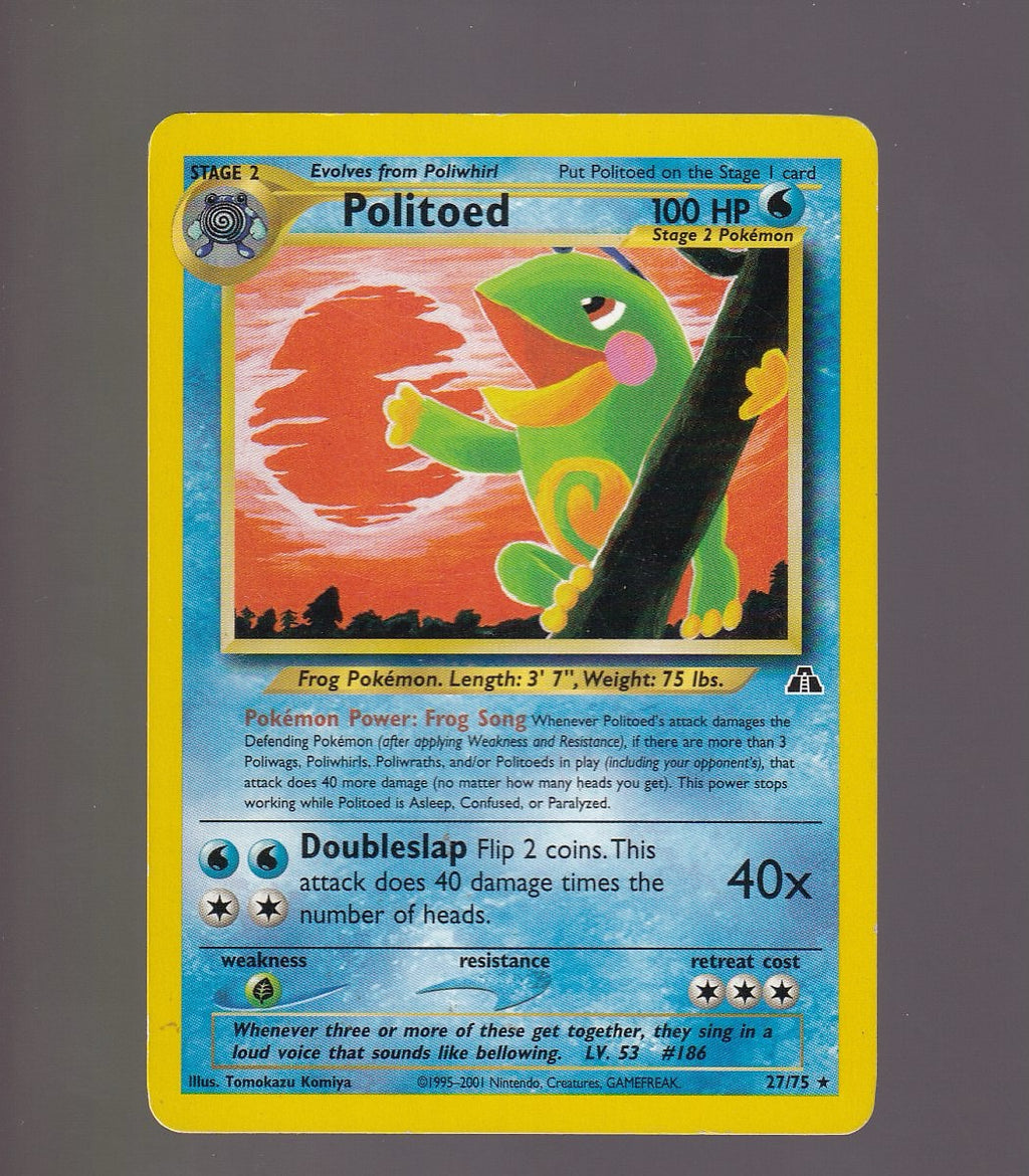 Neo Discovery #27/75 Politoed-Lightly Played