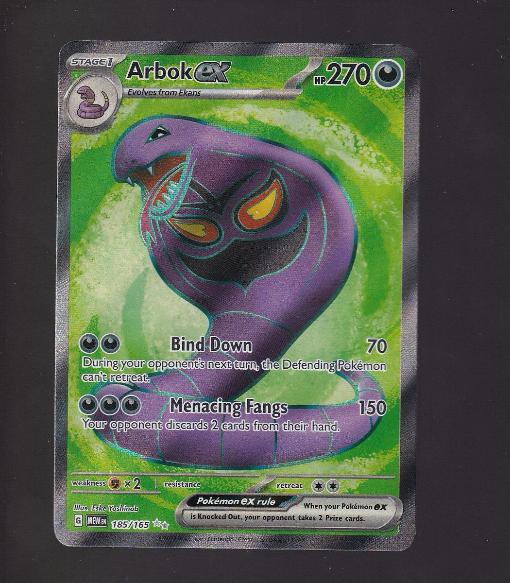 SV: Scarlet & Violet 151 #185/165 Arbok ex
