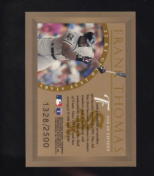 1996 Leaf #1 Frank Thomas Gold Leaf Stars #/2500