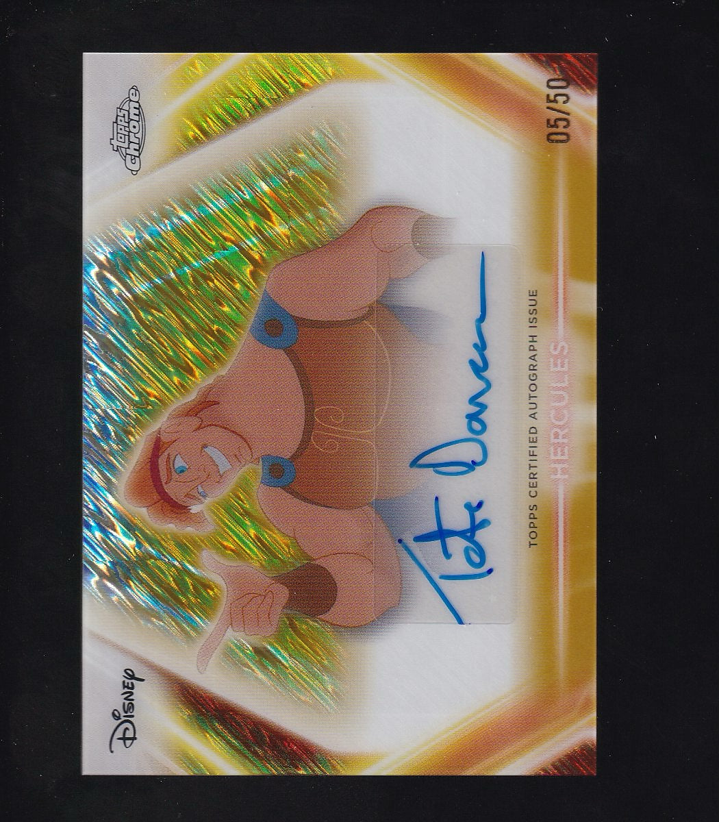 Disney Neon #CNA-TD Hercules-Tate Donovan Gold Shimmer, Autographed