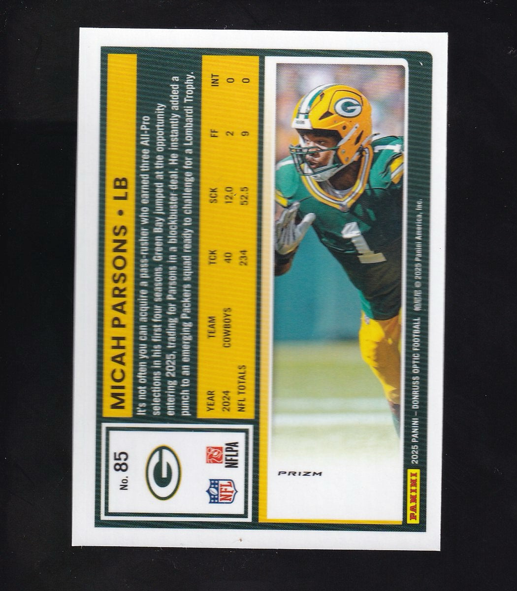 2025 Donruss Optic #85 Micah Parsons Stars