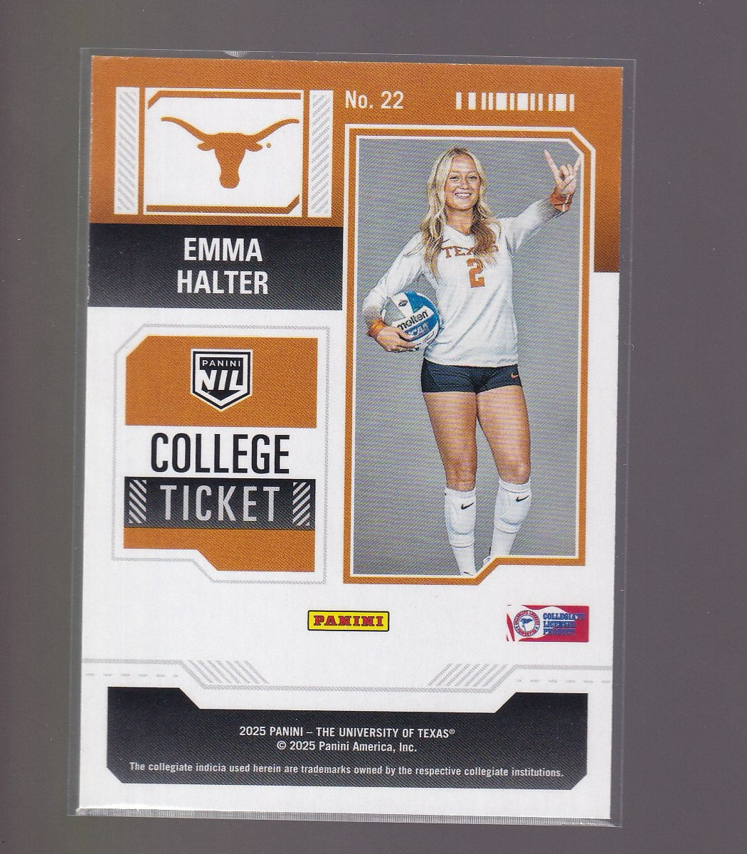 2025 Panini NIL Texas Longhorns #22 Emma Halter