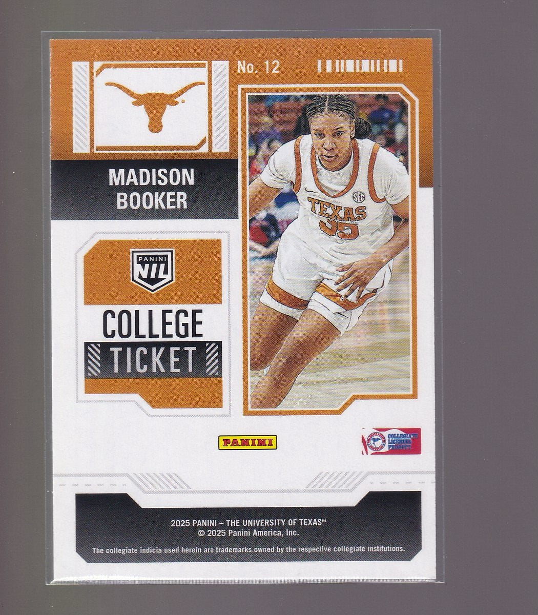 2025 Panini NIL Texas Longhorns #12 Madison Booker
