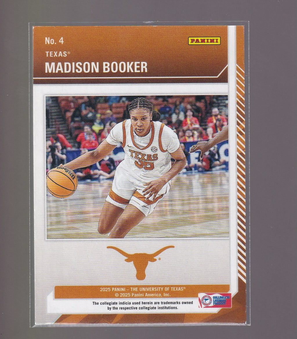 2025 Panini NIL Texas Longhorns #4 Madison Booker School Colors