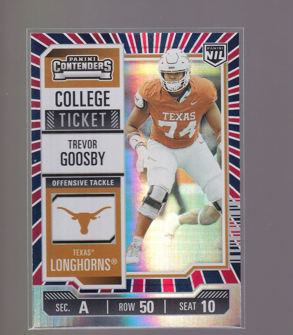 2025 Panini NIL Texas Longhorns #2 Trevor Goosby Red White and Blue