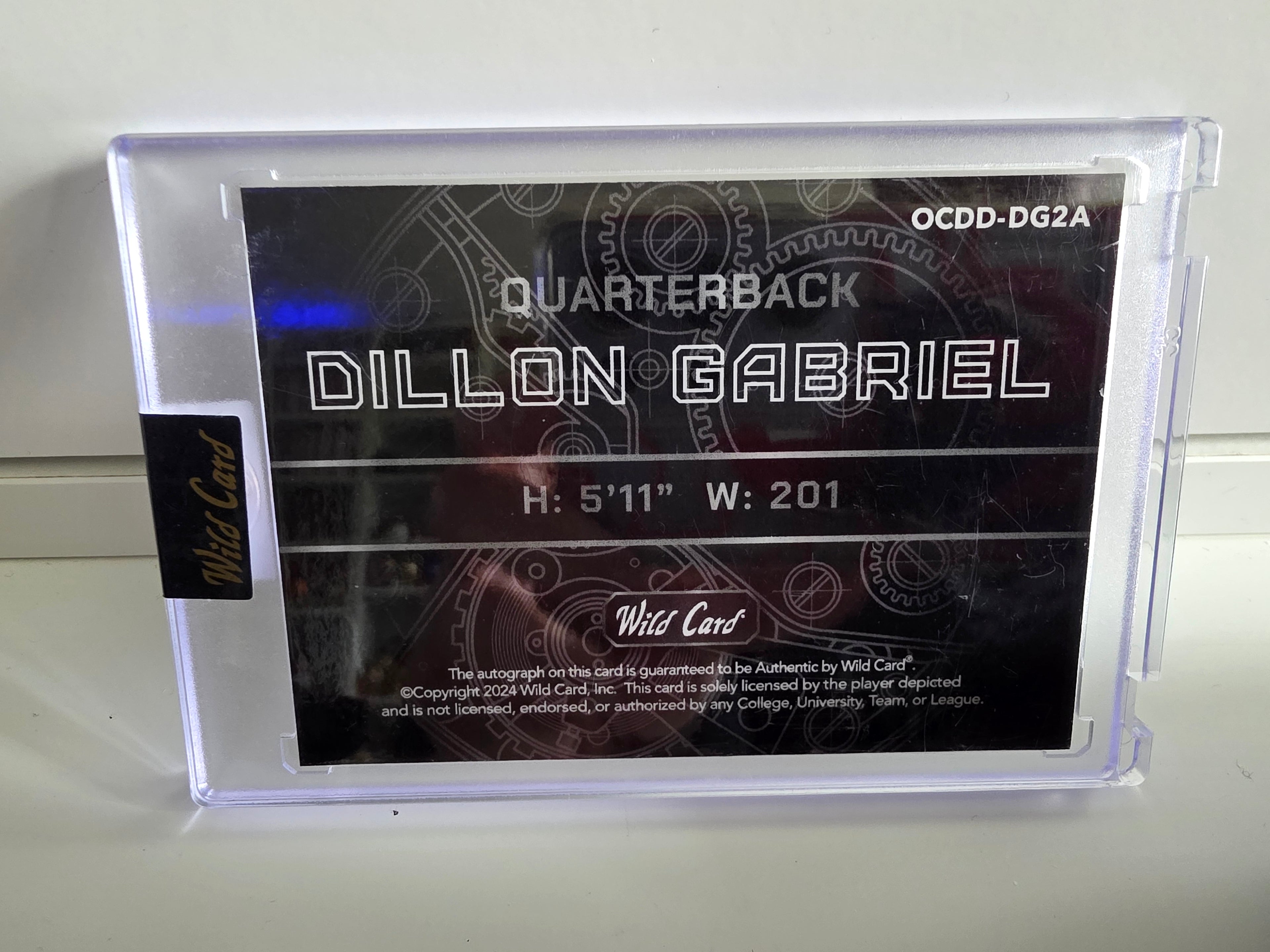 2024 Wild Card QB1 On The Clock - Auto Draft Dreams #OCDD-DG1 Dillon Gabriel #/1