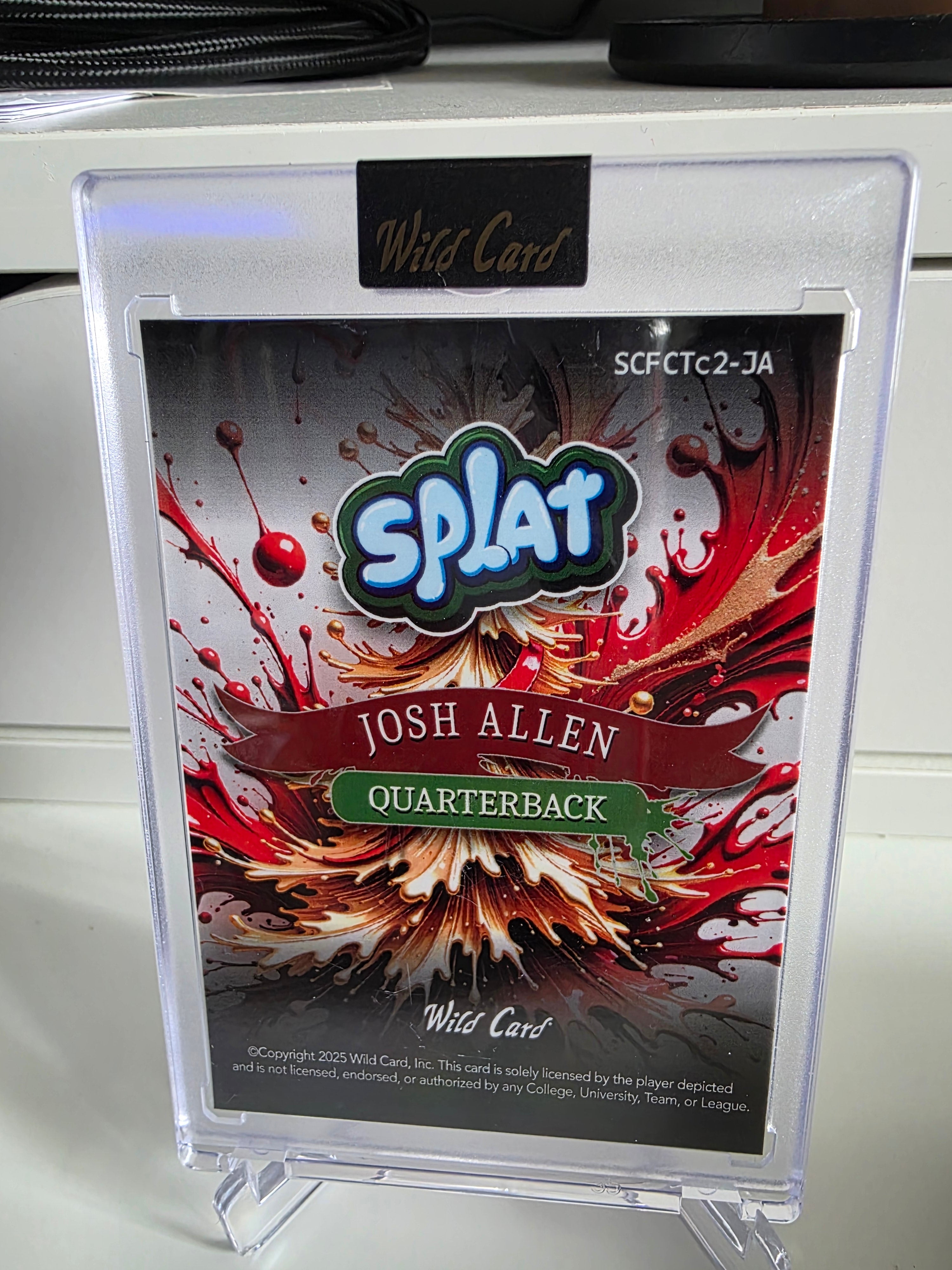 Splat #SCFCTc2-JA Josh Allen Holdiay- Red Christmas Tree 1/3