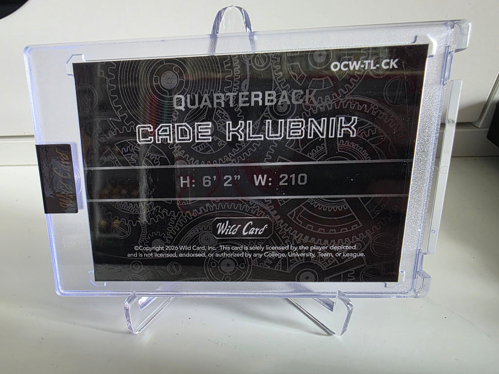 2026 Wild Card QB1 On the Clock - Teal Orange #OCW-TL-CK Cade Klubnik
