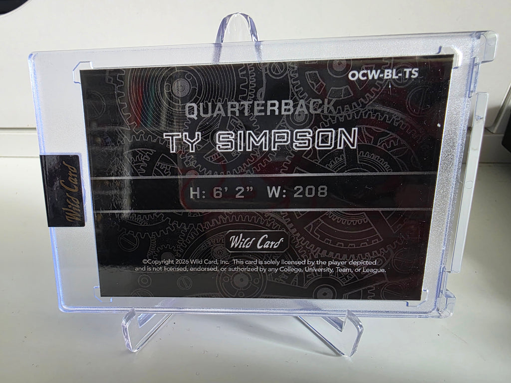 QB1 On the Clock-Blue/Red #OCW-BL-TS Ty Simpson 1/5