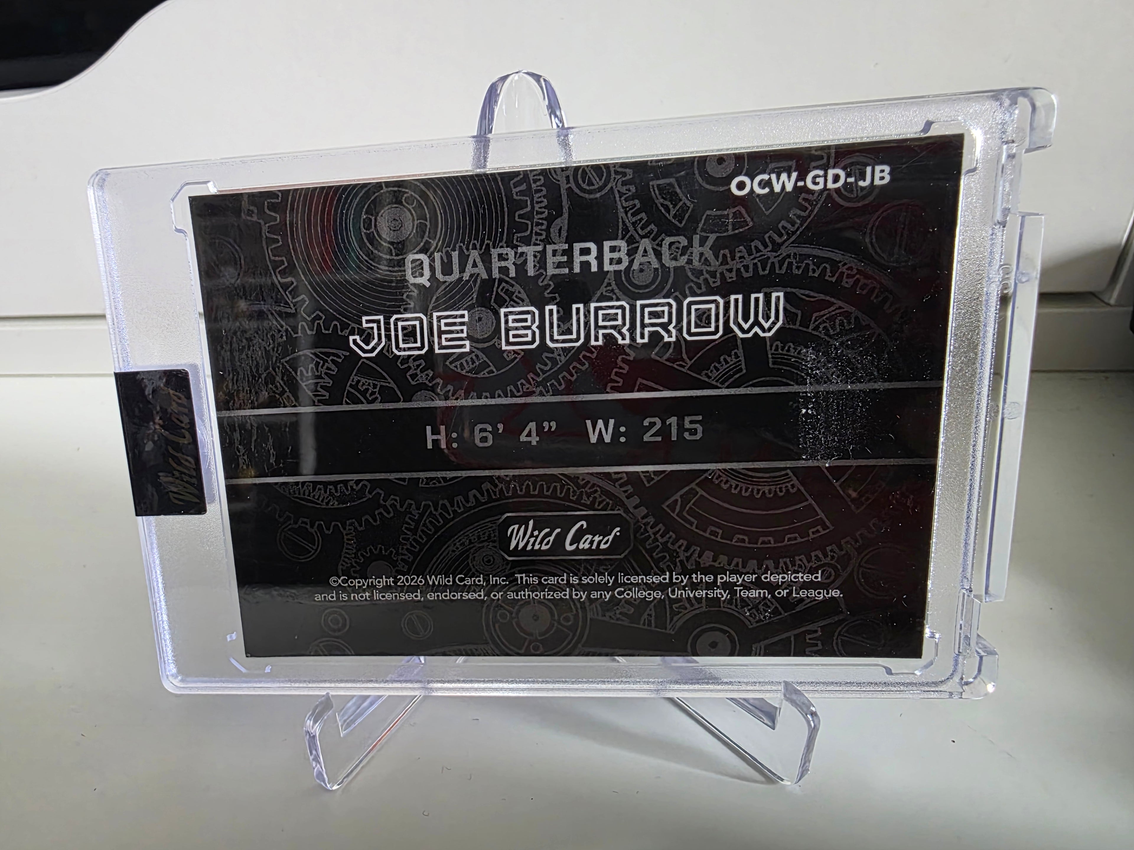 QB1 On the Clock #OCW-GD-JB Joe Burrow Gold/Purple 3/7