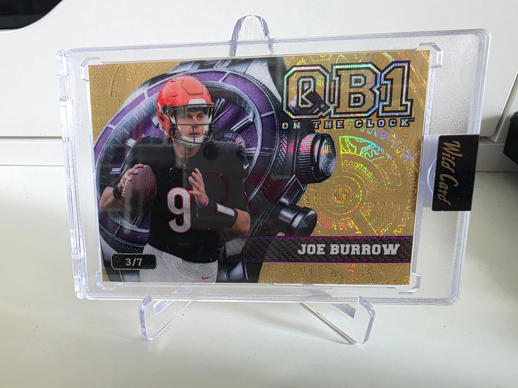QB1 On the Clock #OCW-GD-JB Joe Burrow Gold/Purple 3/7