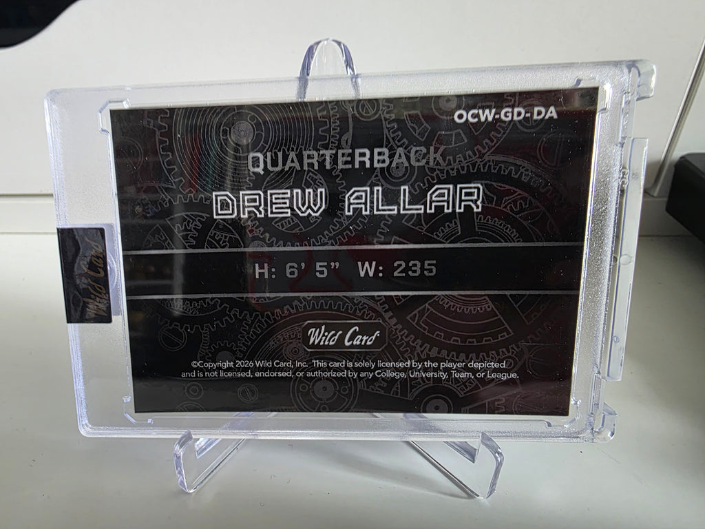 QB1 On the Clock #OCW-GD-DA Drew Allar Gold/Purple #/5