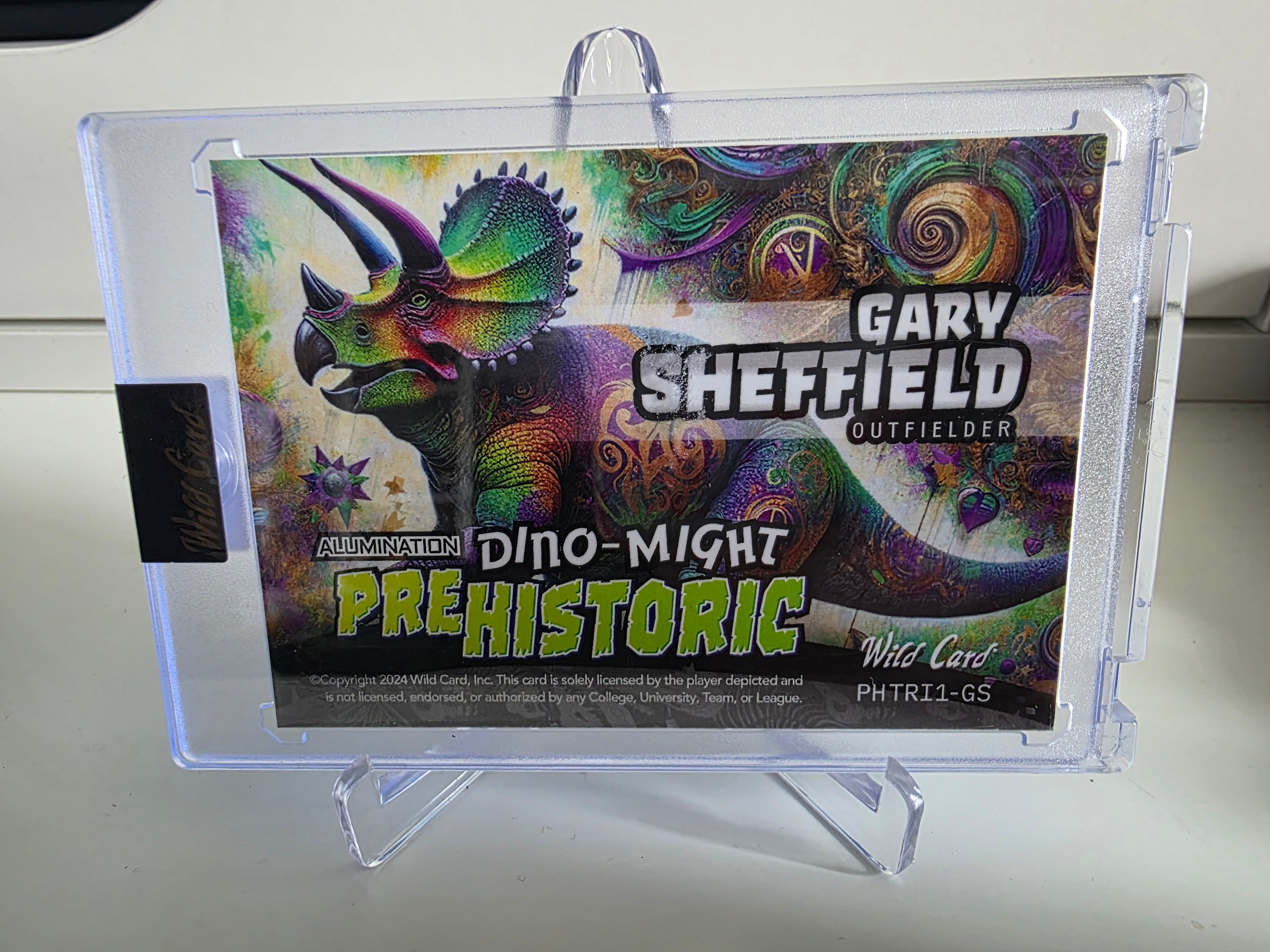 Dino-Might Prehistoric #PHTRI1-GS Gary Sheffield Rainbow #/25