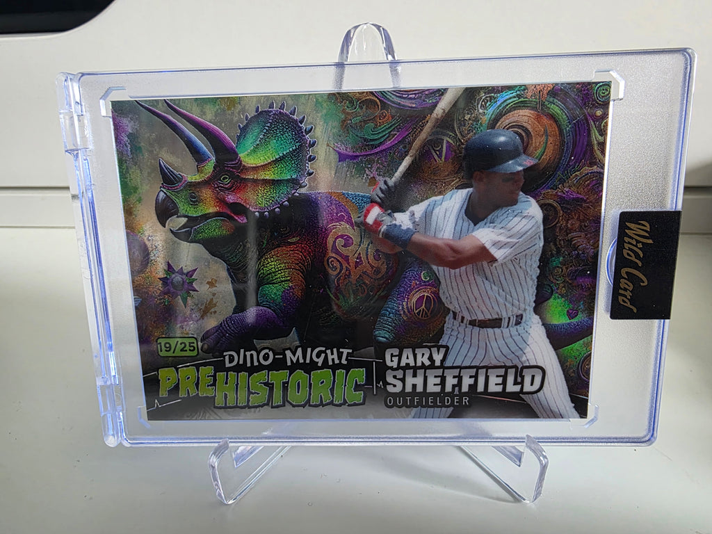 Dino-Might Prehistoric #PHTRI1-GS Gary Sheffield Rainbow #/25