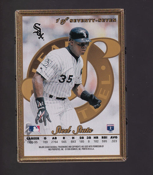 1996 Leaf Preferred #1 Frank Thomas Steel Gold Metal 1/77