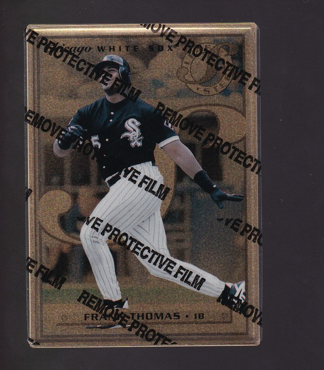 1996 Leaf Preferred #1 Frank Thomas Steel Gold Metal 1/77