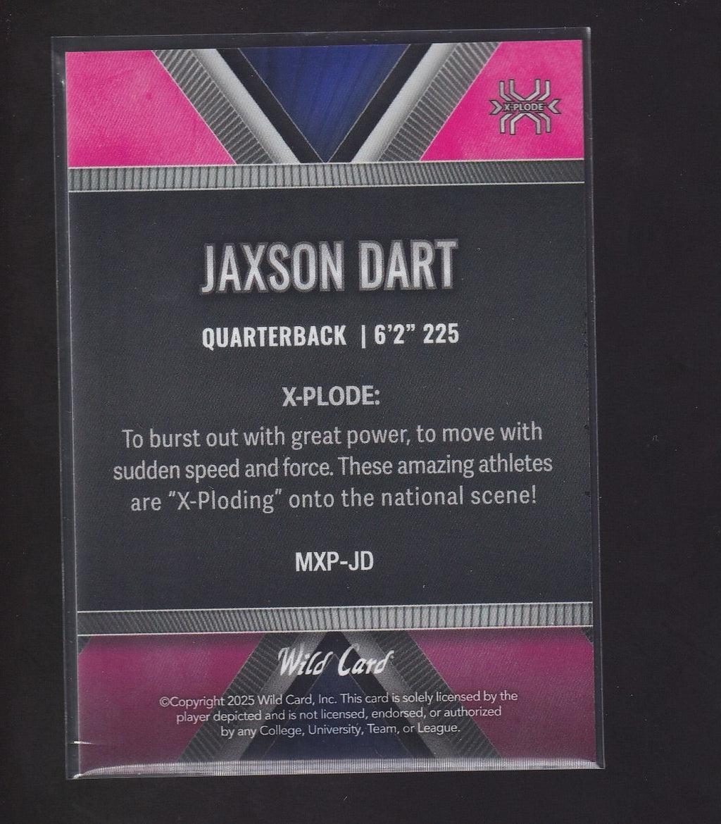 2024-25 Wild Card Matte Rookie - Xplode Silver Foil Pink #MXP-JD Jaxson Dart