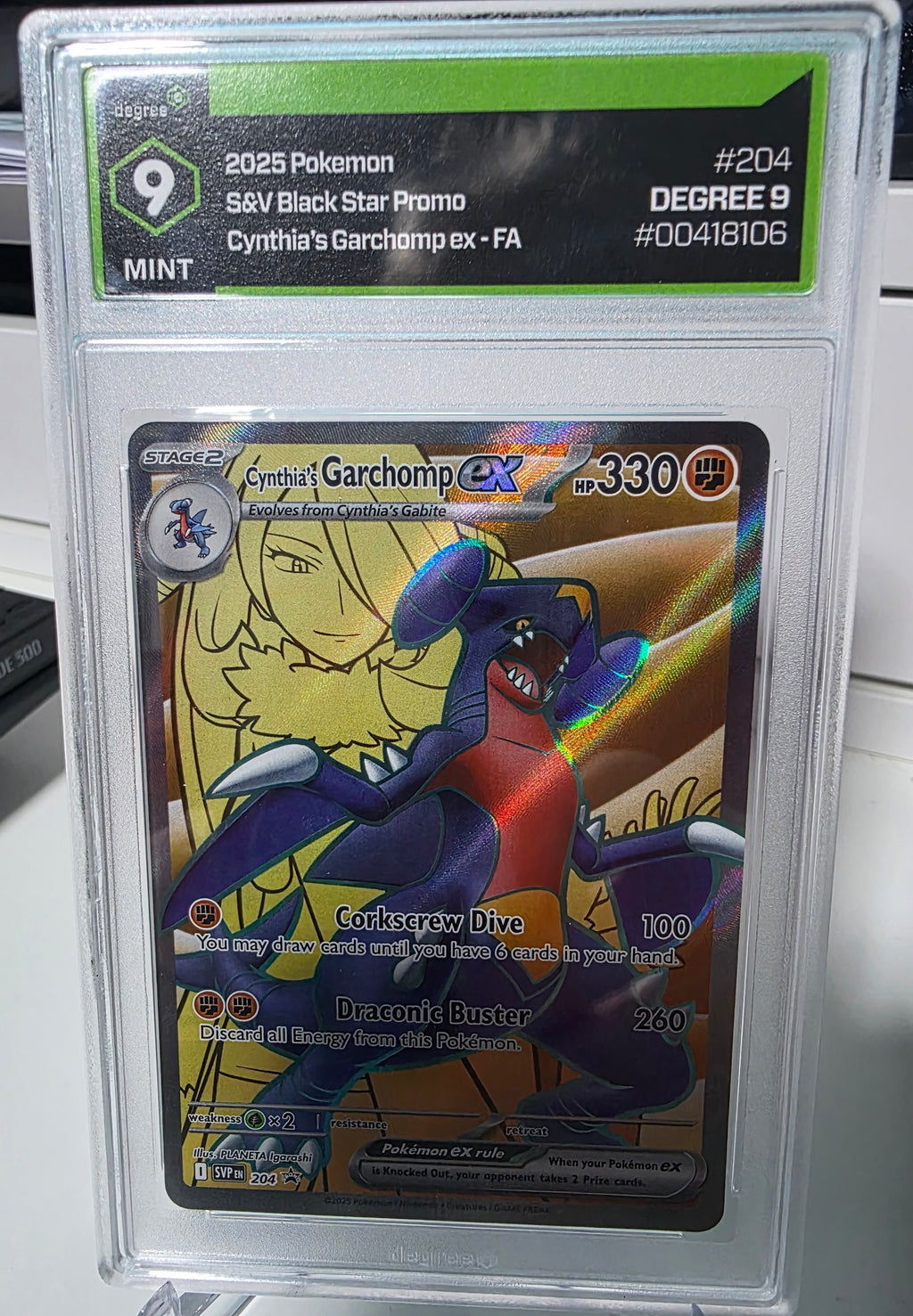 SV: Scarlet & Violet Promo Cards #204 Cynthia's Garchomp ex-Degree 9