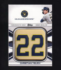 2022 Topps #JNM-CY Christian Yelich Player Jersey Number Medallion Commemorative