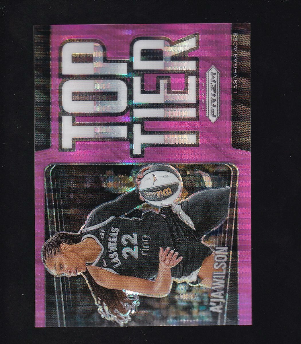 2025 Panini Prizm WNBA #2 A'ja Wilson Top Tier Pink Pulsar 8/75