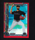 2025 Topps Holiday #H144 Sandy Alcantara Red Metallic Holiday #/10