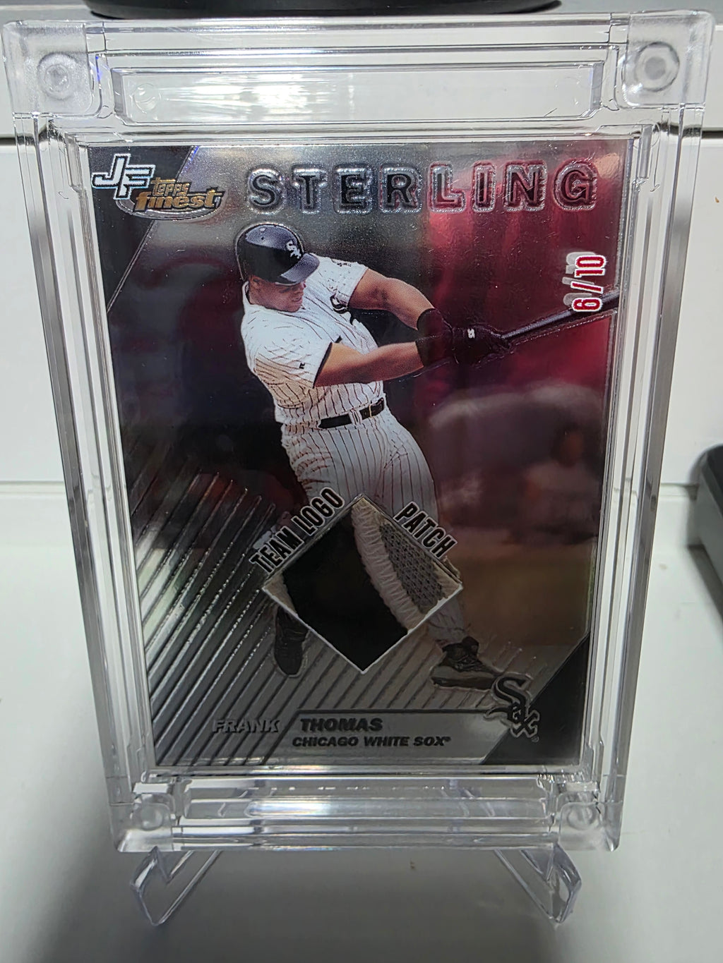Topps Finest #263 Frank Thomas Sterling Jersey Fusion Team Logo Patch 6/10