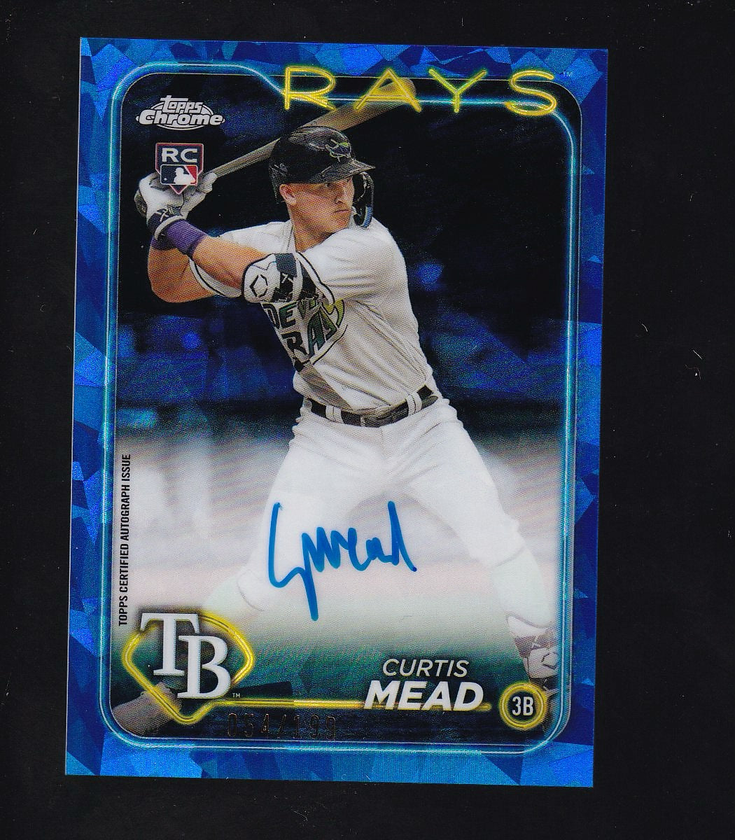 2024 Topps Chrome #CSA-CME Curtis Mead Blue Sapphire 54/199