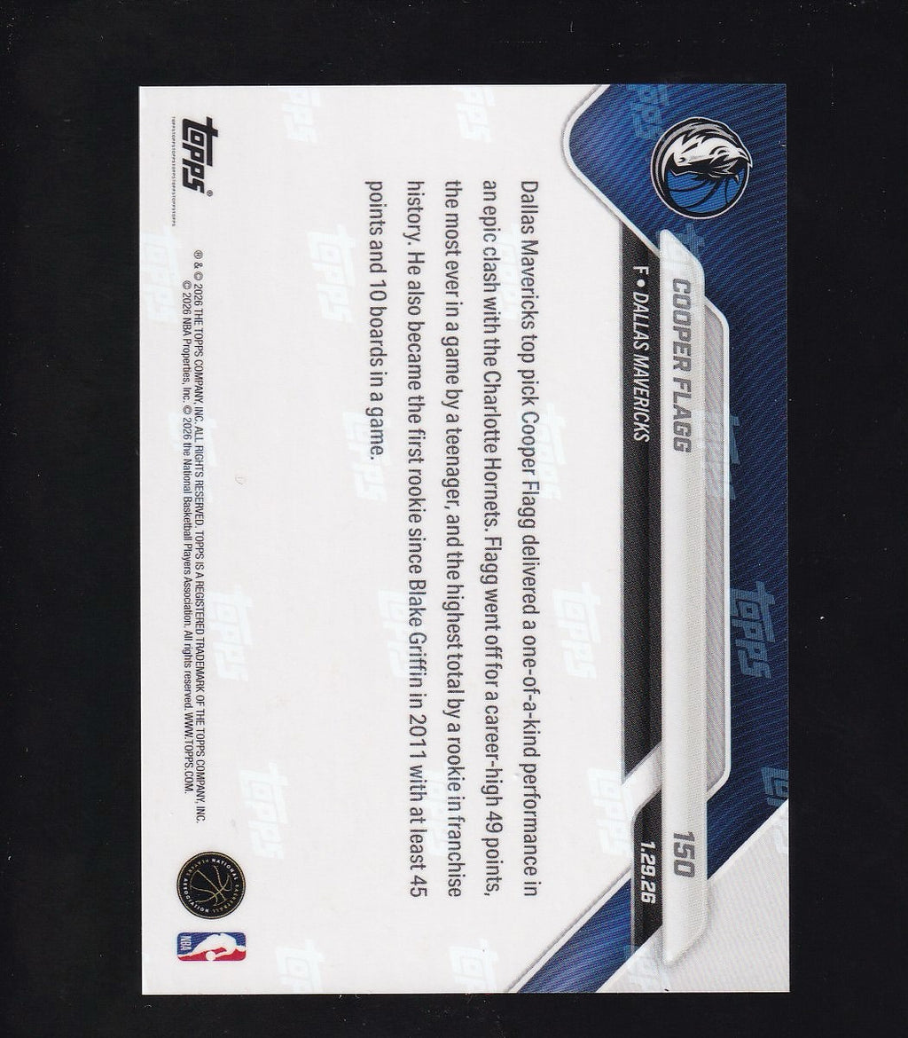 2025-26 Topps Now #150 Cooper Flagg