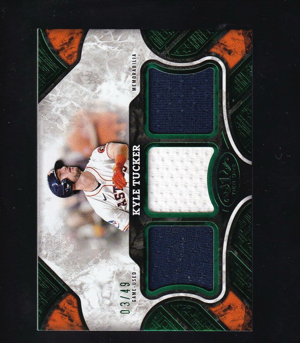 2025 Topps Tier One #T1R-KT Kyle Tucker Tier One Relics Green Triple
