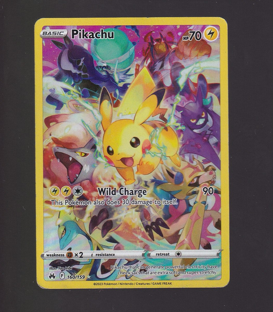 SWSH: Crown Zenith #160/159 Pikachu (Secret)-Heavily Played