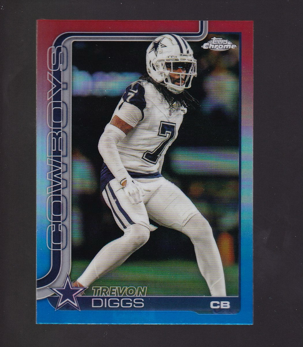 2025 Topps Chrome #83 Trevon Diggs Red White and Blue Refractor