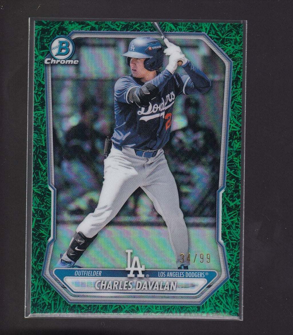 2026 Bowma #BCP-73 Charles Davalan Chrome Prospects Green Grass Refractor