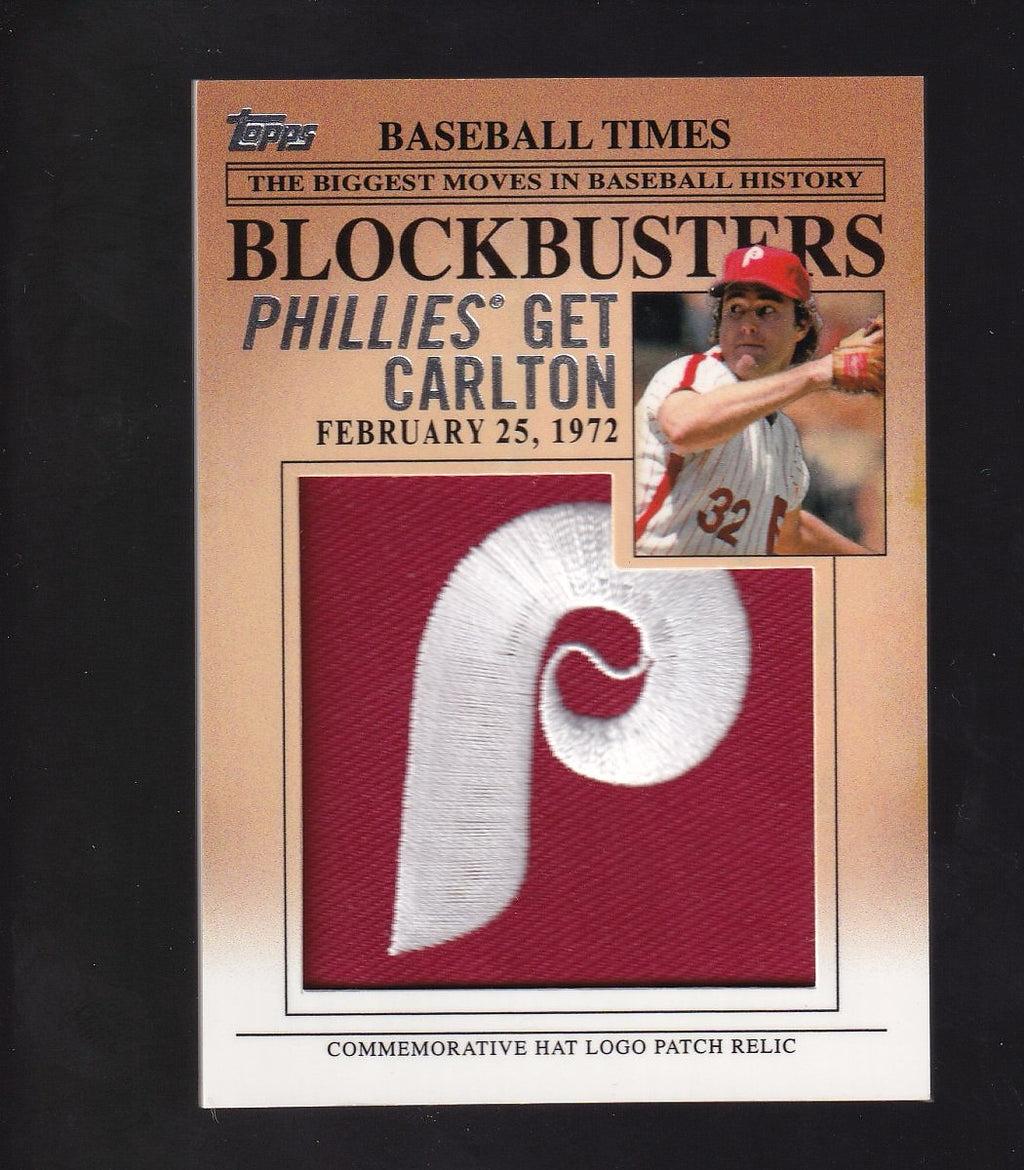 2012 Topps Update #BP-24 Steve Carlton Blockbusters Commemorative Hat Logo Patch