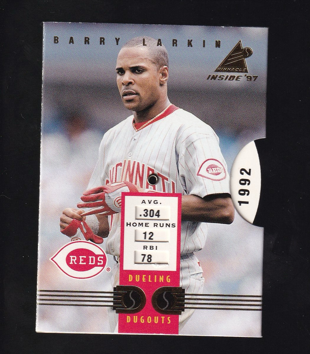 1997 Pinnacle Inside #11 Barry Larkin / Derek Jeter Dueling Dugouts